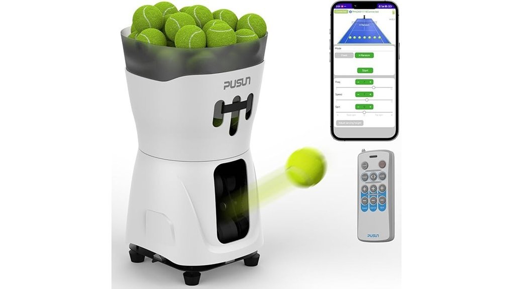 remote controlled tennis ball machine