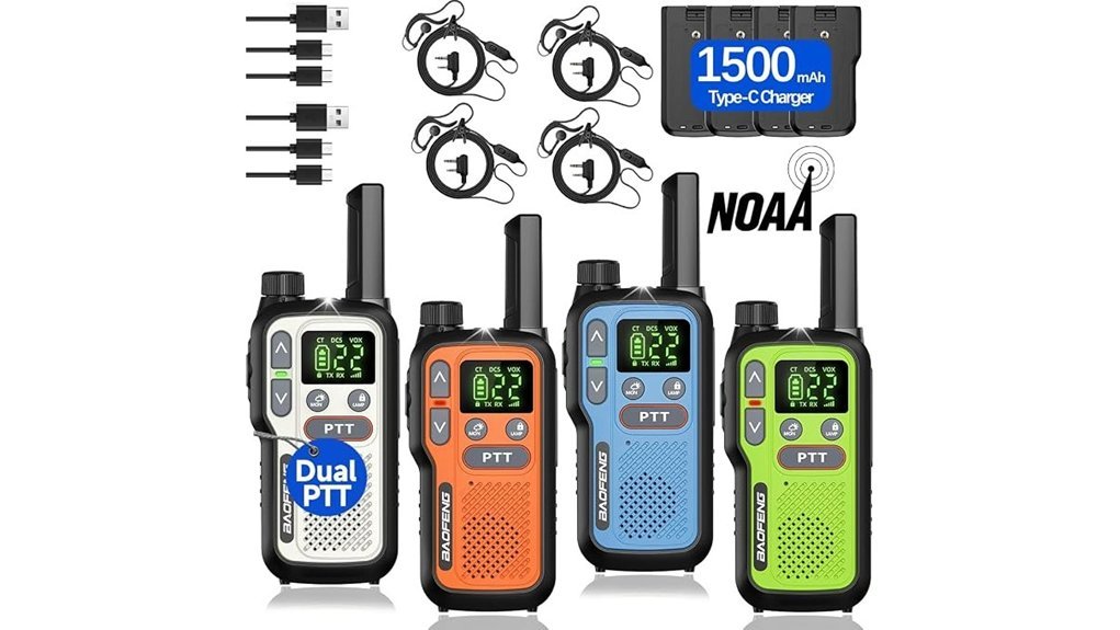 rechargeable long range communication devices