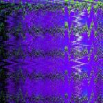 Abstract visual representation of signal blocking technology with distorted waveforms in purple, green, and black tones.
