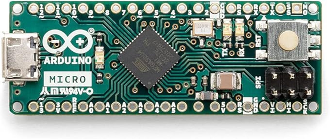 headerless arduino micro board