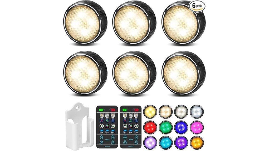 battery operated remote puck lights