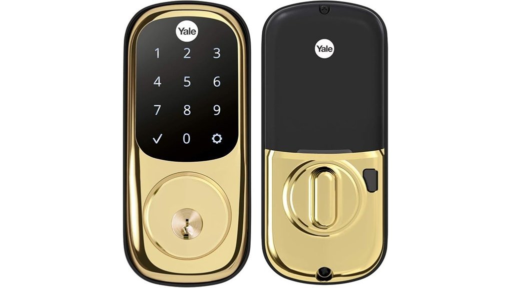 brass touchscreen keypad lock
