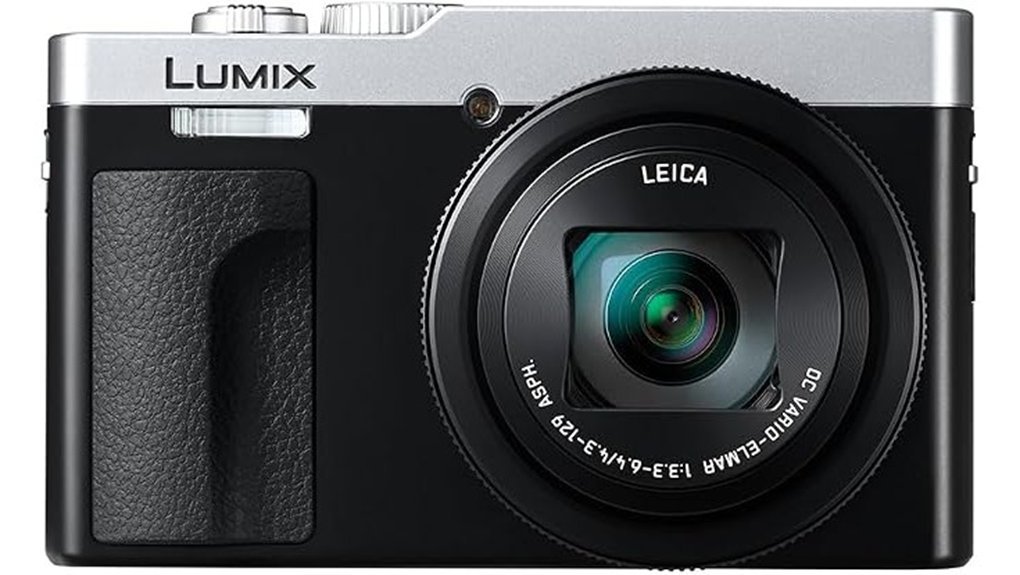 compact silver panasonic camera