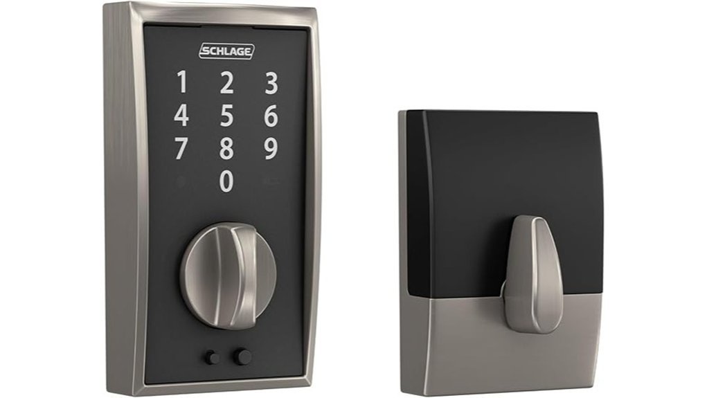 satin nickel electronic deadbolt