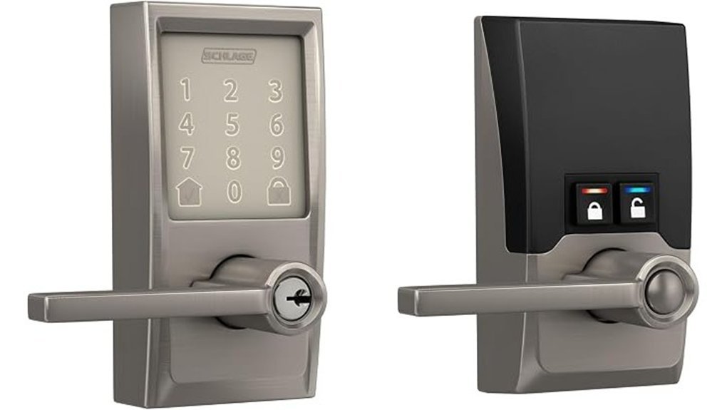 satin nickel smart lock