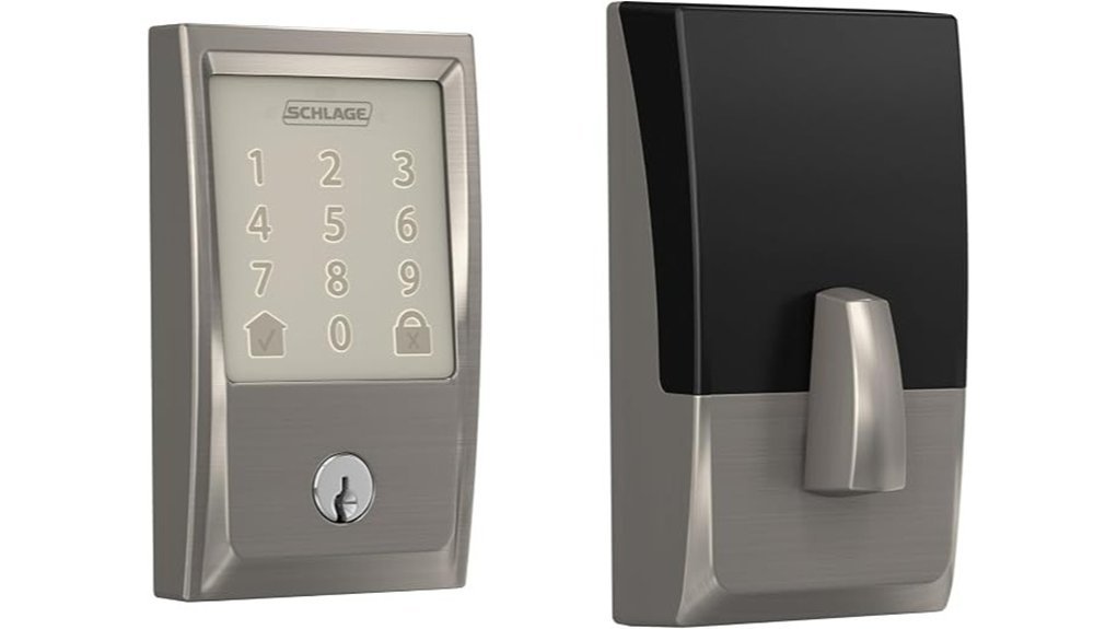 satin nickel smart lock