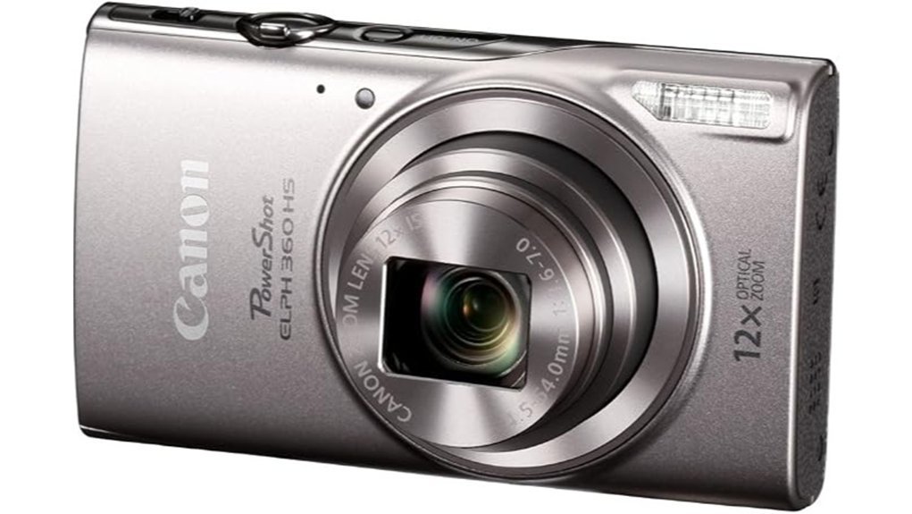 silver canon powershot elph