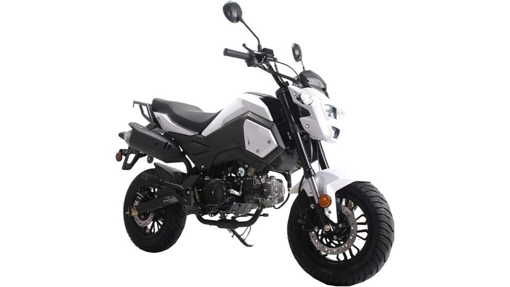 white 125cc adult motorcycle